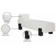 Meridian Furniture Edison Cream Chenille Fabric Bench