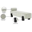 Meridian Furniture Edison Mint Green Chenille Fabric Bench
