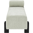 Meridian Furniture Edison Mint Green Chenille Fabric Bench