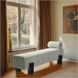 Meridian Furniture Edison Mint Green Chenille Fabric Bench