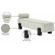Meridian Furniture Edison Mint Green Chenille Fabric Bench
