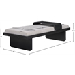 Meridian Furniture Arlington Light Grey Chenille Fabric Bench