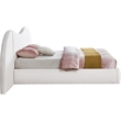 Meridian Furniture Everest White Linen Textured Fabric Queen Bed
