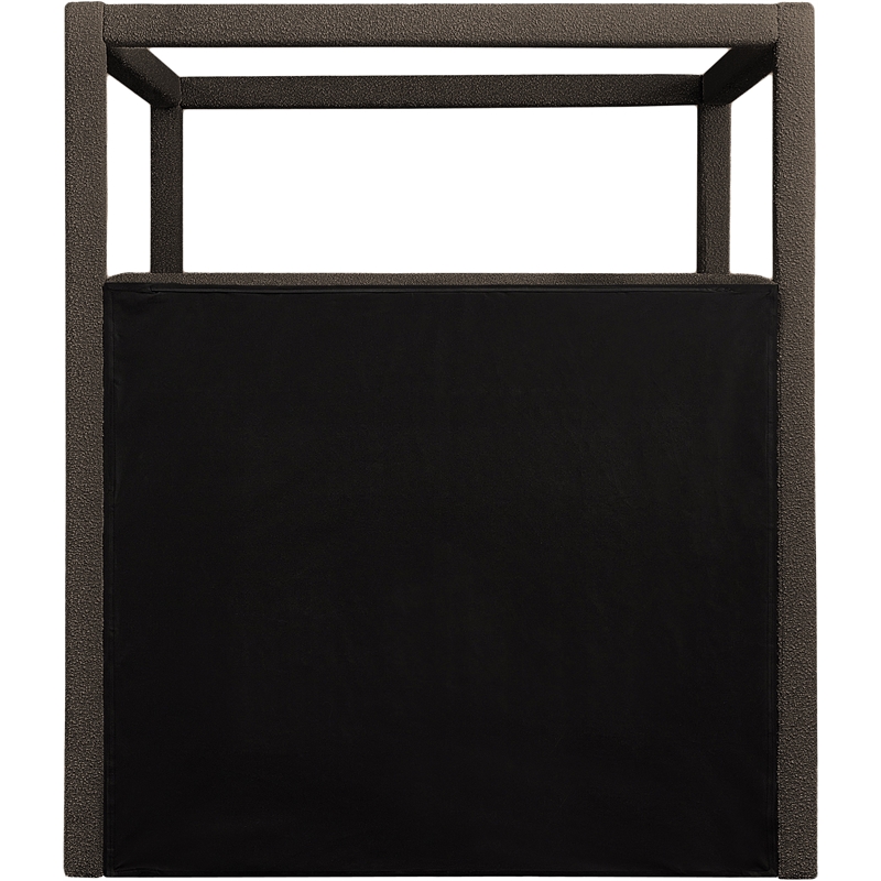 Meridian Furniture Eden Contemporary Boucle Fabric Queen Bed in Brown
