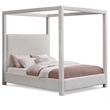 Meridian Furniture Eden Contemporary Boucle Fabric Queen Bed in Cream
