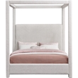 Meridian Furniture Eden Contemporary Boucle Fabric Queen Bed in Cream