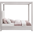 Meridian Furniture Eden Contemporary Boucle Fabric Queen Bed in Cream