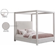 Meridian Furniture Eden Contemporary Boucle Fabric Queen Bed in Cream