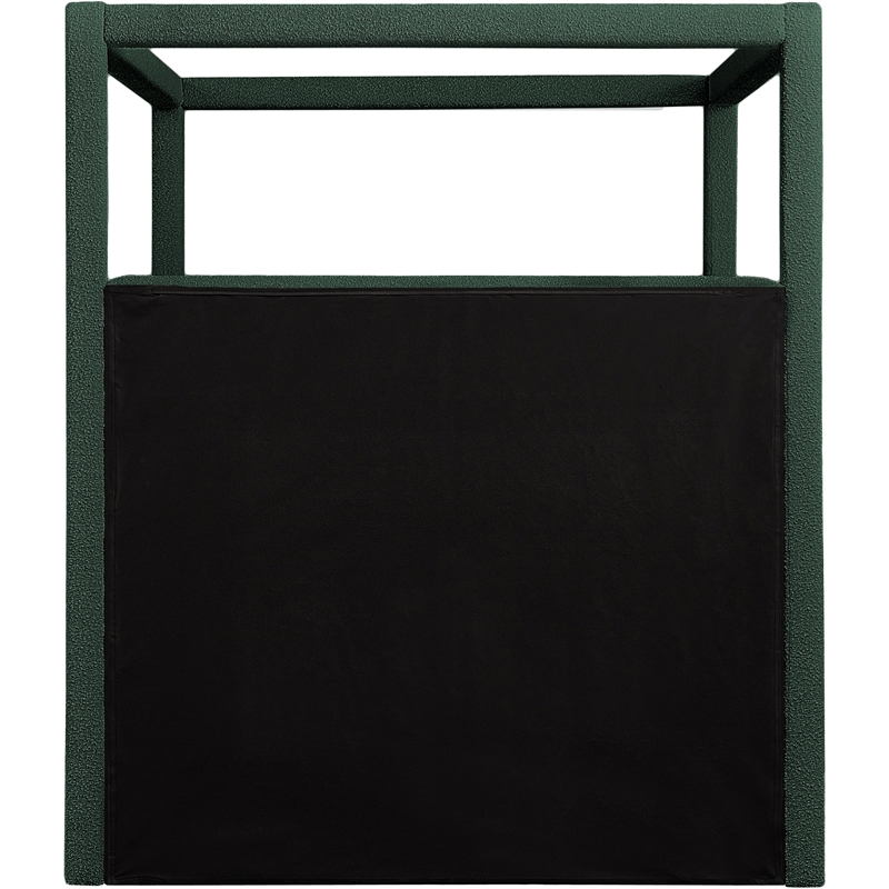 Meridian Furniture Eden Contemporary Boucle Fabric King Bed in Green