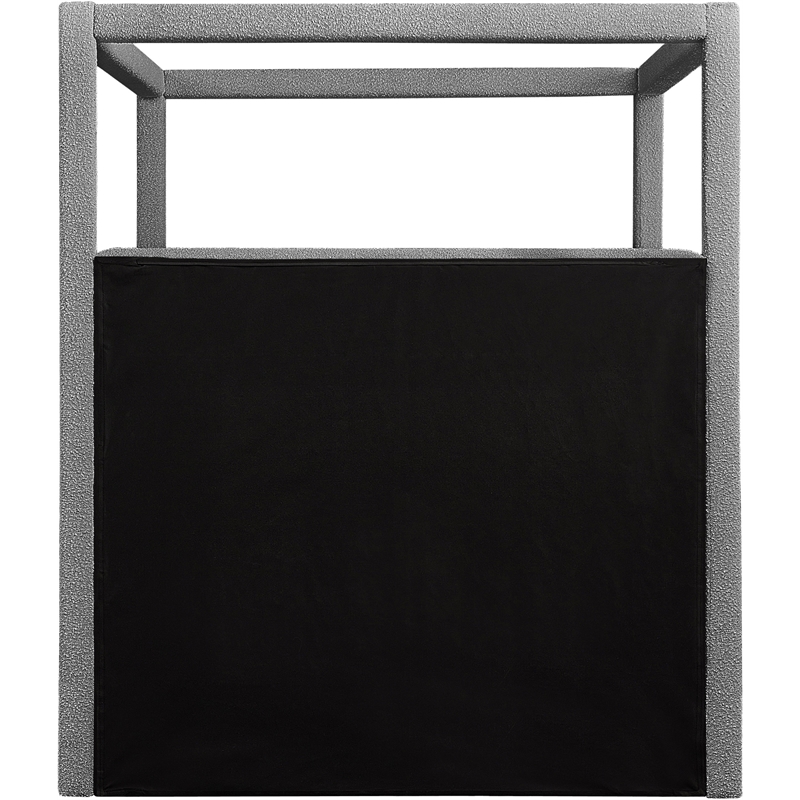 Meridian Furniture Eden Contemporary Boucle Fabric King Bed in Gray