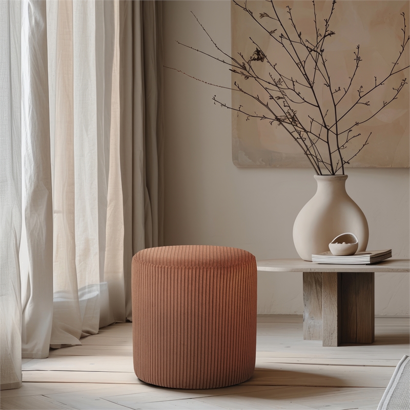 Meridian Furniture Roy Cognac Ottoman/Stool