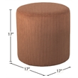 Meridian Furniture Roy Cognac Ottoman/Stool