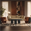 Meridian Furniture Romaine Contemporary Metal Coffee Table in Matte Black