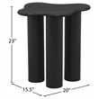 Meridian Furniture Romaine Contemporary Iron Metal End Table in Matte Black