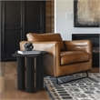 Meridian Furniture Romaine Contemporary Iron Metal End Table in Matte Black