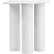 Meridian Furniture Romaine Contemporary Metal End Table in White