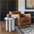 Meridian Furniture Romaine Contemporary Metal End Table in White