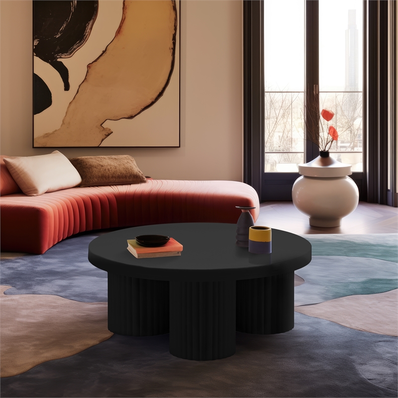 Meridian Furniture Rhodes Contemporary Metal Coffee Table in Black