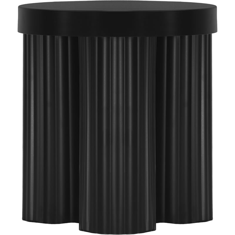 Meridian Furniture Rhodes Contemporary Metal End Table in Matte Black