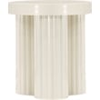 Meridian Furniture Rhodes Contemporary Metal End Table in Cream