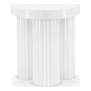 Meridian Furniture Rhodes Contemporay Metal End Table in White