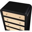 Meridian Furniture Siena Black Ash Wood and Natural Cane Chest