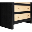 Meridian Furniture Siena Black Ash Wood and Natural Cane Chest