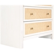 Meridian Furniture Siena White Ash Wood and Natural Cane Chest