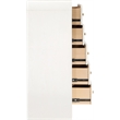 Meridian Furniture Siena White Ash Wood and Natural Cane Chest