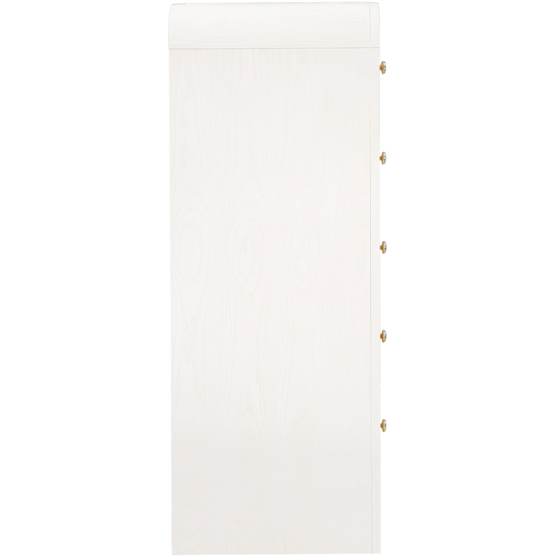 Meridian Furniture Siena White Ash Wood and Natural Cane Chest
