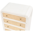 Meridian Furniture Siena White Ash Wood and Natural Cane Chest