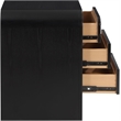 Meridian Furniture Siena Black Ash Wood and Natural Cane Dresser