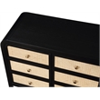 Meridian Furniture Siena Black Ash Wood and Natural Cane Dresser