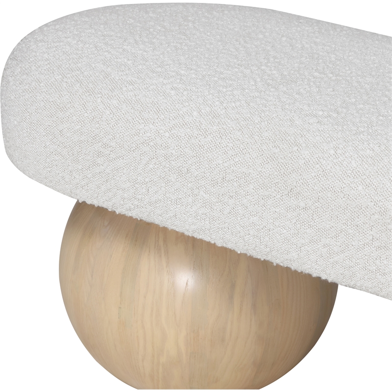 Meridian Furniture Bowies Cream Bench