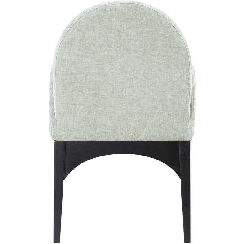 Meridian Furniture Waldorf Mint Chenille Fabric Dining Arm Chair