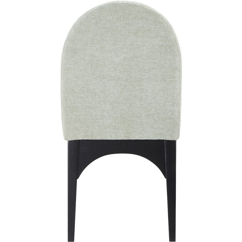 Meridian Furniture Waldorf Mint Chenille Fabric Dining Side Chair