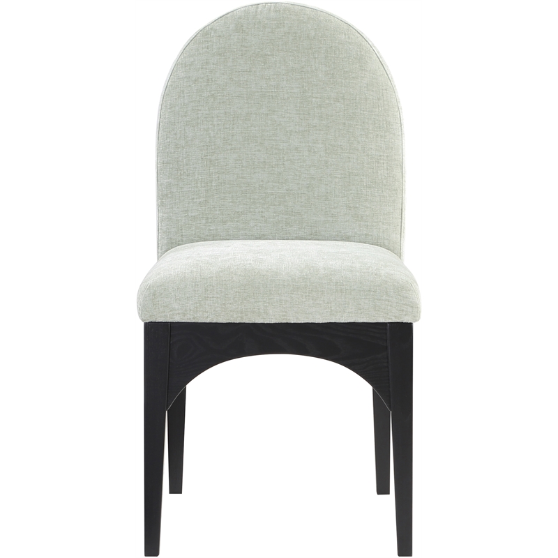 Meridian Furniture Waldorf Mint Chenille Fabric Dining Side Chair