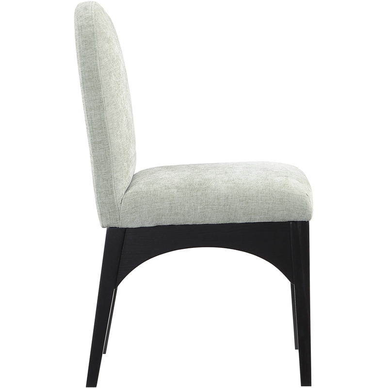 Meridian Furniture Waldorf Mint Chenille Fabric Dining Side Chair
