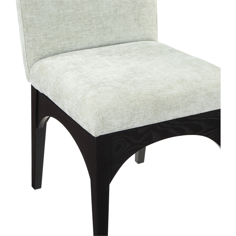 Meridian Furniture Waldorf Mint Chenille Fabric Dining Side Chair