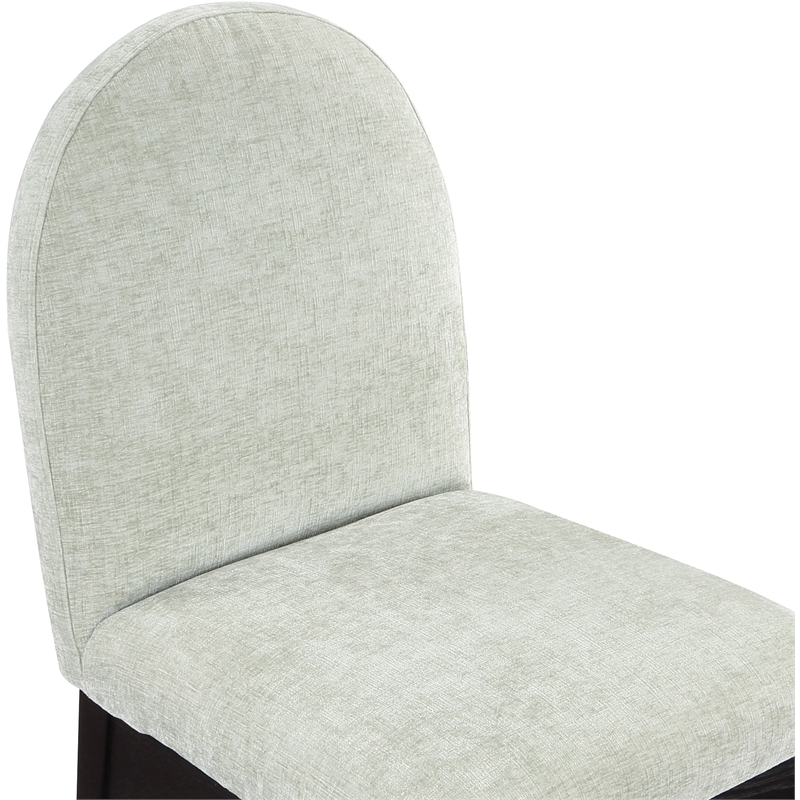 Meridian Furniture Waldorf Mint Chenille Fabric Dining Side Chair