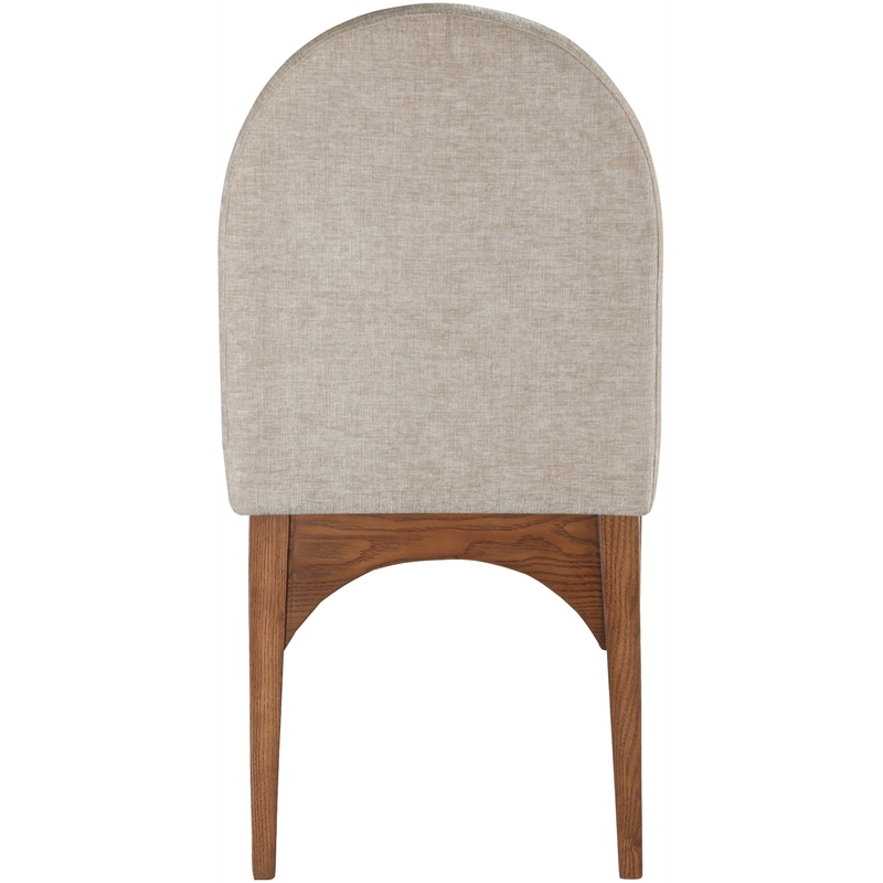 Meridian Furniture Waldorf Beige Chenille Fabric Dining Side Chair