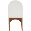 Meridian Furniture Waldorf Cream Chenille Fabric Dining Side Chair