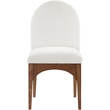 Meridian Furniture Waldorf Cream Chenille Fabric Dining Side Chair