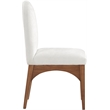 Meridian Furniture Waldorf Cream Chenille Fabric Dining Side Chair