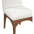 Meridian Furniture Waldorf Cream Chenille Fabric Dining Side Chair