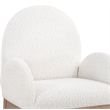 Meridian Furniture Waldorf Cream Boucle Fabric Dining Arm Chair