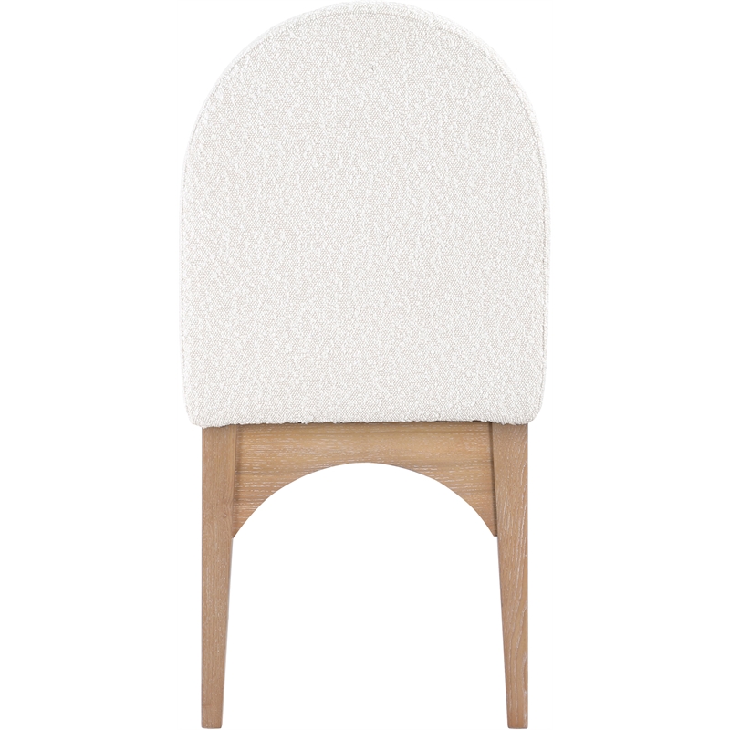 Meridian Furniture Waldorf Cream Boucle Fabric Dining Side Chair