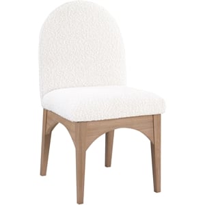 Meridian Furniture Waldorf Cream Boucle Fabric Dining Side Chair