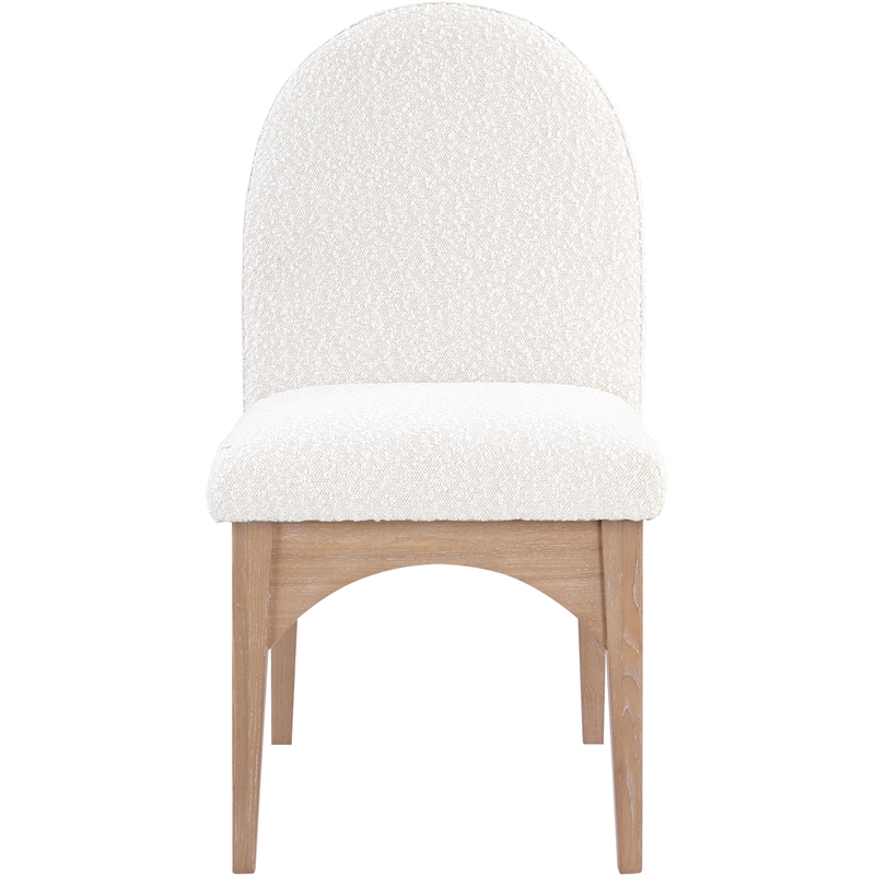 Meridian Furniture Waldorf Cream Boucle Fabric Dining Side Chair
