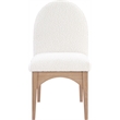 Meridian Furniture Waldorf Cream Boucle Fabric Dining Side Chair